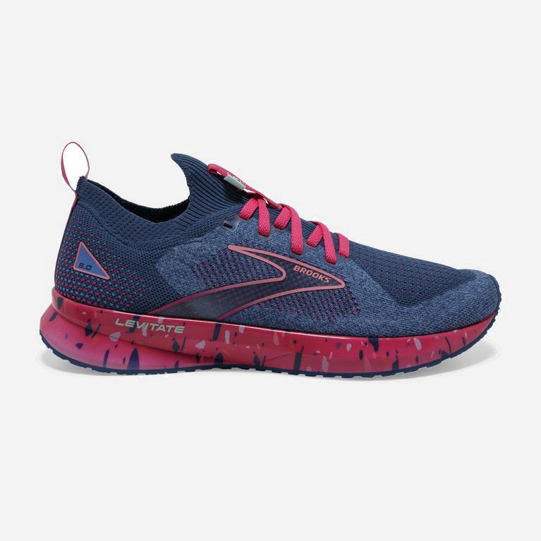 Brooks Levitate Stealthfit 5 Israel - Women's Energy Return Road Running Shoes - Blue/Beetroot/Plume